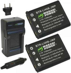 Wasabi Power Battery (2-Pack) and Charger for Fujifilm NP-45, NP-45A, NP-45B, NP-45S and Fuji FinePix J10, J12, J15, J15fd, J20, J25, J26, J27, J30, J35, J38, J40, J100, J110W, J120, J150W, J210, J250