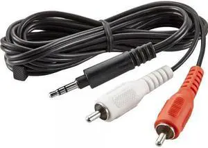 Insignia - 6' 3.5mm Mini-to-RCA Stereo Audio Cable - Black