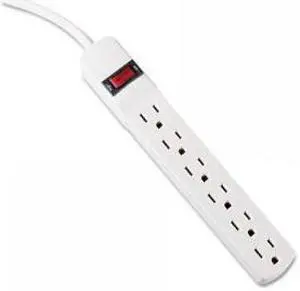 Innovera 73315 Six-Outlet Power Strip, 15-Feet Cord, Ivory