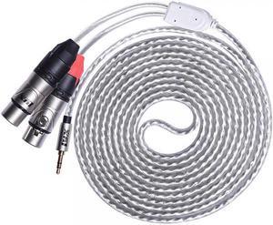 LyxPro Y-Cable 3.5mm TRS Male to 2 XLR Female Stereo Audio Y-Splitter Adapter Cable - 10 Feet