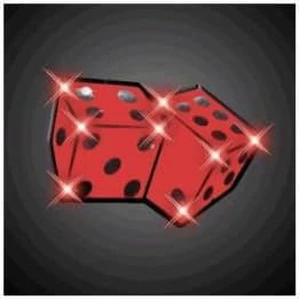 Dice Flashing Body Light Lapel Pins by Blinkee Dice Flashing Body Light Lapel Pins by Blinkee