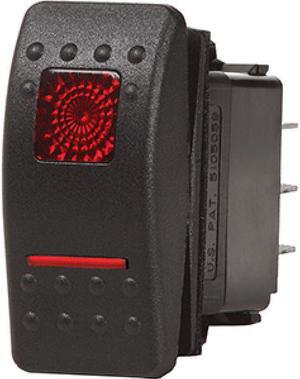 Blue Sea 7939 Contura II Switch DPDT Black - ON-ON