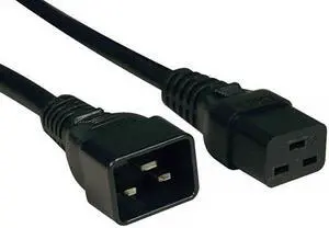 Tripp Lite Heavy-Duty Computer Power Extension Cord for Servers and Computers 20A, 12AWG (IEC-320-C19 to IEC-320-C20) 6-ft.(P036-006)