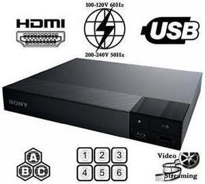 Sony All Region Free Blu Ray A B C and DVD Player, and 6 feet hdmi Cable (Bundle)