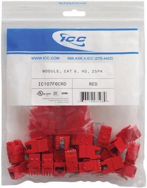 Module- Cat 6- Hd- 25pk- Red