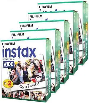 FujiFilm Instax Wide Picture Format Instant Film, 10 Exposures (Pack of 5 Twin Packs)