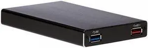 SilverStone Technology 2.5" Hard Drive / SSD Enclosure with USB 3.1 Gen 1 Type-C Port, Power Delivery up to 60 Watts, and USB Type-A Hub TS15B