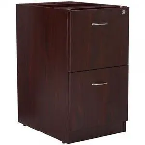 Lorell Fixed Pedestal F/F 16"x22"x28-1/4" Mahogany 69605