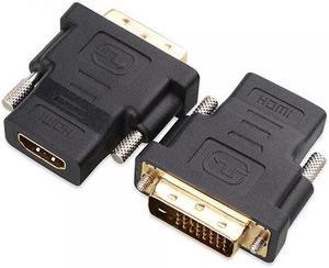 Cable Matters (2 Pack) Gold-Plated DVI to HDMI (Male to Female) Adapter