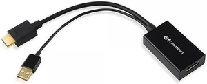 Cable Matters Gold Plated HDMI to DisplayPort Converter Supporting 4K 30 Hz in Black Cable Matters Gold Plated HDMI to DisplayPort Converter Supporting 4K 30 Hz in Black