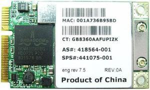 BroadCom BCM94311MCAG BCM4311 Mini PCI-e WLAN WIFI Card for HP 395263 407160 407254 412766 418564 441075 001 002