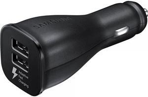 Samsung dual fast car charger black - EP-LN920BBEGWW - plus 1 micro USB cable - (Retail Packaging)