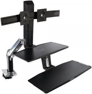Ergotron WorkFit-A with Suspended Keyboard, Dual HD (24-392-026)