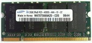 SAMSUNG M470T5669AZ0-CD5 2GB NOTEBOOK SODIMM DDR2 PC4200(533) UNBUF 1.8v 2RX8 200P 256MX64 256mX8 CL