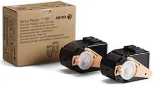 Genuine Xerox Cyan Toner for the Phaser 7100, 2-Pack, 106R02602