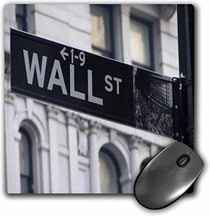 3dRose LLC 8 x 8 x 0.25 Inches Mouse Pad, Wall Street (mp_3103_1)