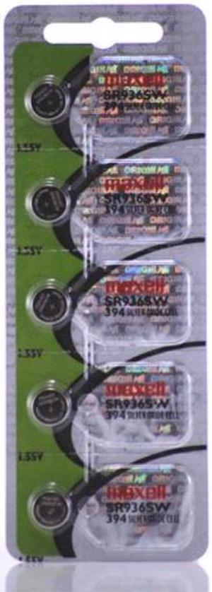 maxell watch battery button cell sr936sw 394 pack of 5 batteries