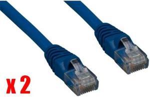 iMBAPrice (Pack of 2) Blue 25 Feet CAT5e RJ45 Patch Ethernet Network Cable For PC, Mac, Laptop, PS2, PS3, XBox, and XBo