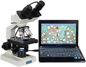 OMAX 40X-2000X Digital Lab LED Binocular Compound Microscope with Double Layer Mechanical Stage and USB Digital Camera