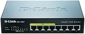 D-Link DGS-1008P 8-Port Gigabit Unmanaged Desktop Switch w/ 4 PoE Ports