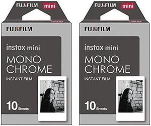 Fujifilm Instax Monchrome Instant Film 2 Pack For Mini 8 Cameras 20 Sheets