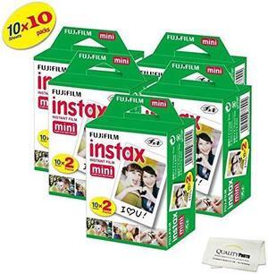 Fujifilm INSTAX Mini Instant Film 10 Pack 100 SHEETS (White) For Fujifilm Mini 8 Cameras ...