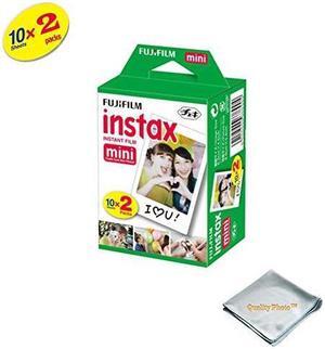 Fujifilm INSTAX Mini Instant Film 2 Pack = 20 SHEETS (White) For Fujifilm Mini 8 & Mini 9 Cameras