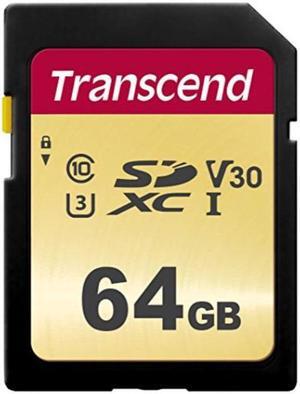 Transcend TS64GSDC500S 64GB UHS-I U3 SD Memory Card MLC