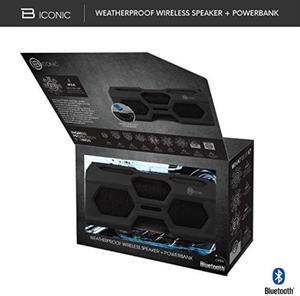 biconic bluetooth portable powerbank ipx4 speaker black