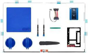 owc ssd upgrade bundle for 20122015 imacs, 120gb 6g ssd, drive converter bracket, inline digital thermal sensor cable, installation tools