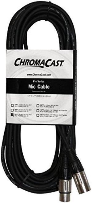 chromacast pro series mic cable 30 feet, black, xlr/xlr ends