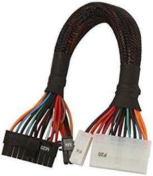 AYA 10" ATX 24-Pin (20+4Pin Detachable) 4-in-1 PSU Extension/Conversion Cable