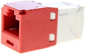 Panduit CJ688TGRD Mini-Com TX6 Plus Giga-Channel Cat6 Jack Module, Red