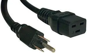 Tripp Lite Heavy-Duty Power Cord, 15A, 14AWG (IEC-320-C19 to NEMA 5-15P) 10-ft.(P034-010)