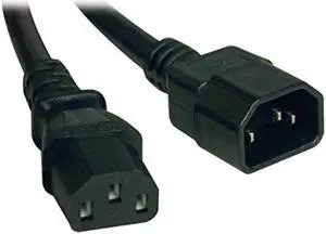 Tripp Lite Heavy-Duty Power Extension Cord 15A, 14AWG (IEC-320-C14 to IEC-320-C13) 18-in.(P005-18N)
