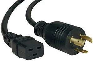 Tripp Lite Heavy-Duty Power Cord for Servers 20A, 12AWG (IEC-320-C19 to NEMA L5-20P) 10-ft.(P045-010)