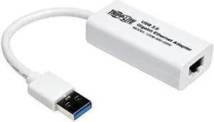 TRIPP LITE USB 3.0 SuperSpeed to Gigabit Ethernet NIC Network Adapter, White (U336-000-GBW)