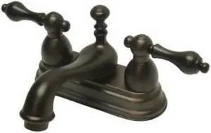 Kingston Brass KS3605AL Restoration 4-Inch Centerset Lavatory Faucet with Metal lever handle, Oil Rubbed Bronze (Not CA/