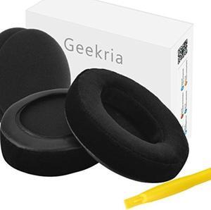 Geekria Comfort Velour Replacement Ear Pads for Skullcandy Hesh, Hesh 2.0, Hesh 2 Wireless, Crusher Over-Ear Headphones Earpads, Headset Ear Cushion Repair Parts  (Black)