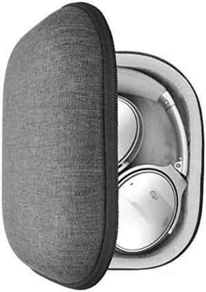 geekria headphones case for bose quietcomfort 35, qc35, qc25, skullcandy hesh3 overear headphone hard shell carrying case/headset protective travel bag with space for cable, charger accessories