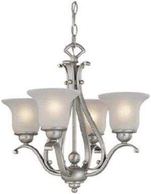 Vaxcel Monrovia 4 Light Chandelier Brushed Nickel - CH35404BN
