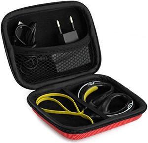 Sports Wireless Bluetooth Headset Carrying Case, Fit Jabra Sport Plus, Pulse, Step, Rox, Sony MDRAS200, MDR-J10, MDR-AS200 / Sweat Proof Wireless Workout Earbuds Carrying Case (Red)