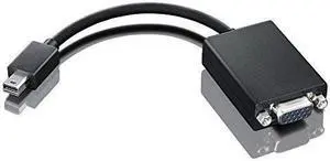 Lenovo Video Cable - Mini DisplayPort/VGA for Video Device, Projector, Monitor, TV - 7.80" - 1 x Mini DisplayPort Male Digital Audio/Video - 1 x HD-15 Female VGA - Black Lenovo Video Cable - Mini DisplayPort/VGA for Video Device, Projector, Monitor, TV - 7.80" - 1 x Mini DisplayPort Male Digital Audio/Video - 1 x HD-15 Female VGA - Black