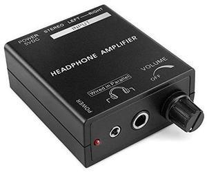 tnp portable headphones amplifier stereo headphone earphone amp volume control audio booster with rca input 3.5mm 6.3mm output jack & power switch