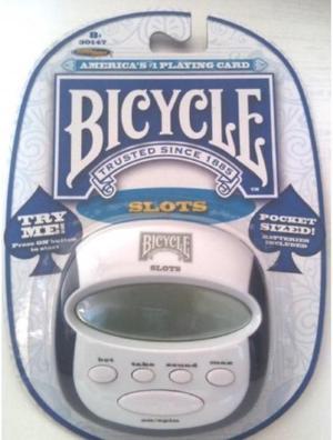 bicycle pocket slots game, 3" x 3", with sound control & auto shut off