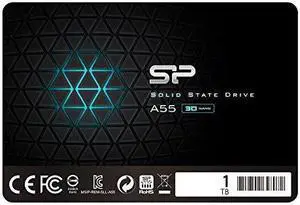 silicon power 1tb ssd 3d nand a55 slc cache performance boost sata iii 2.5" 7mm 0.28" internal solid state drive sp001tbss3a55s25