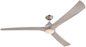 westinghouse 7203900 contemporary techno ii 72 inch titanium indoor dc motor ceiling fan, dimmable led light kit with opal frosted glass, works with alexa