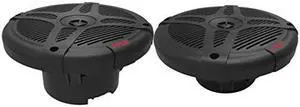 6.5 inch bluetooth marine speakers  2way ipx4 waterproof and weather resistant outdoor audio dual stereo sound system with 600 watt power and low profile design  1 pair  pyle plmrbt65b black