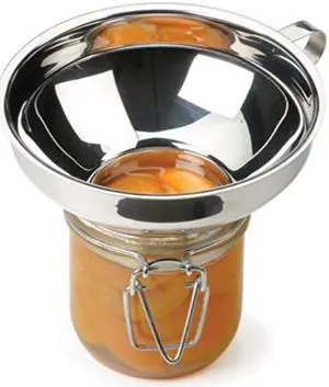 rsvp endurance 18/8 stainless steel canning funnel, 4inch diameter