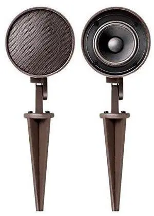 ls2 landscape inground or mounted outdoor light dome shaped speaker pair